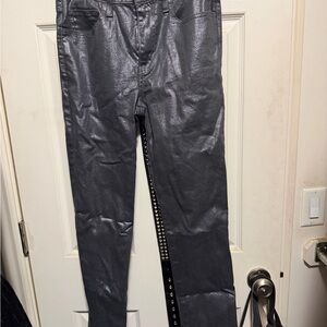 Levi's 724 High Rise Shimmering Black Straight Leg Jeans